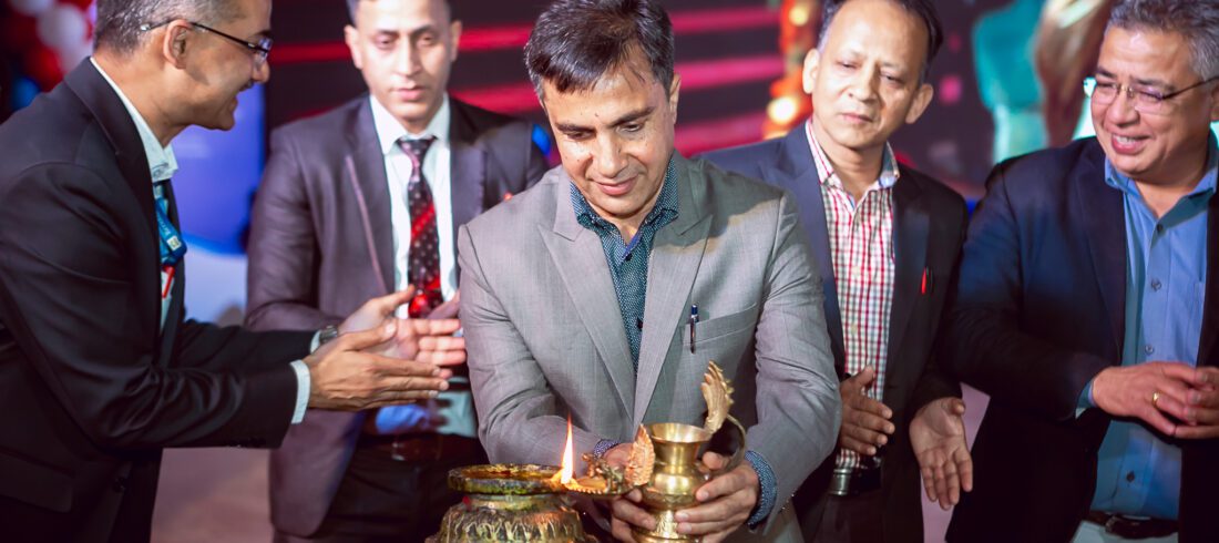 Ceremony with traditional lamp lighting