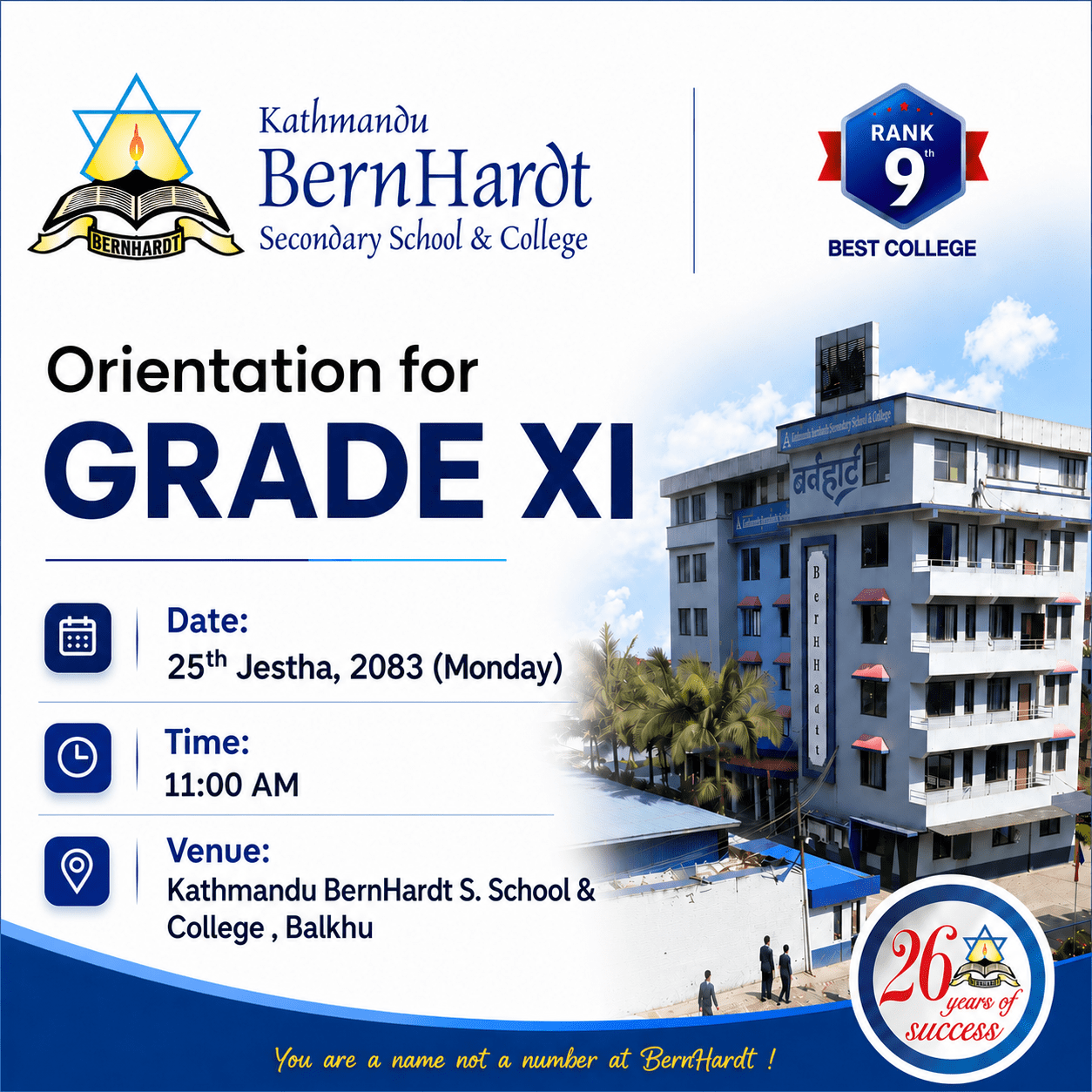 Kathmandu BernHardt College Orientation Program 2083